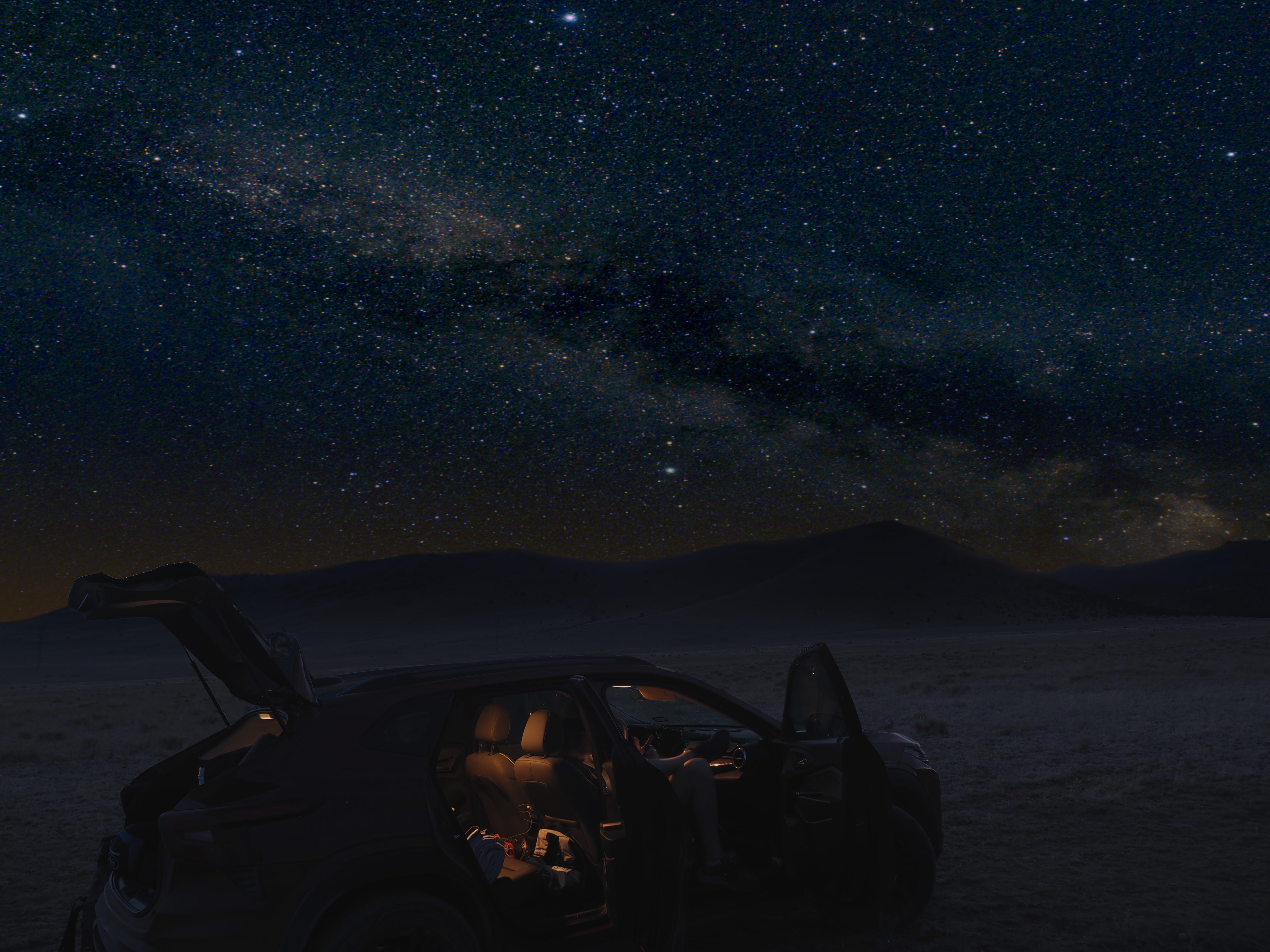 Night Sky over a car