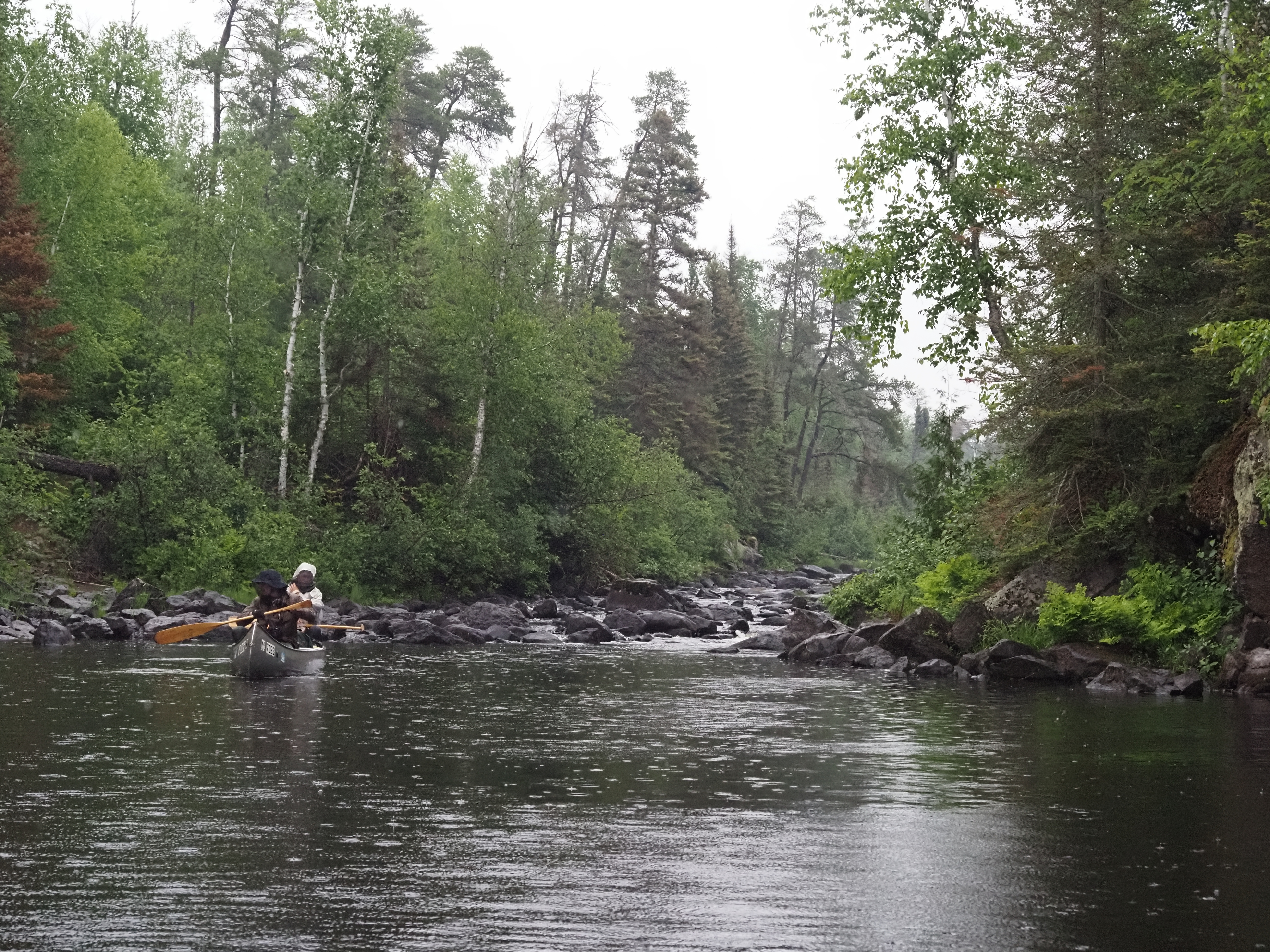 A canoe on a river