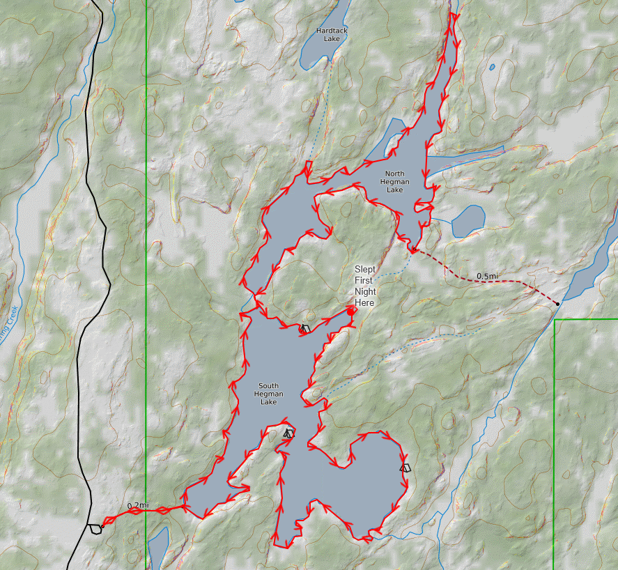 Map of my first route