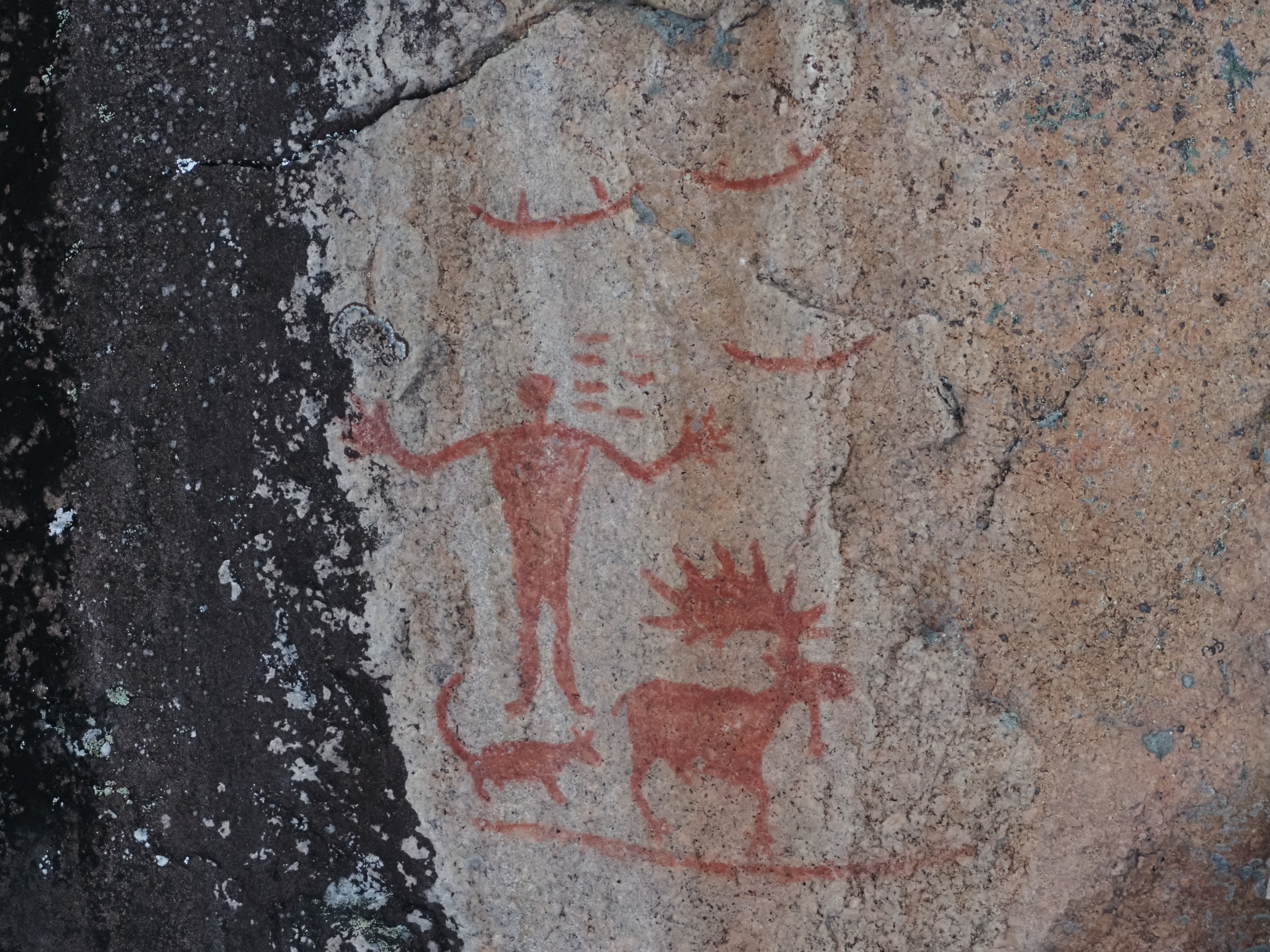 The Native American pictographs