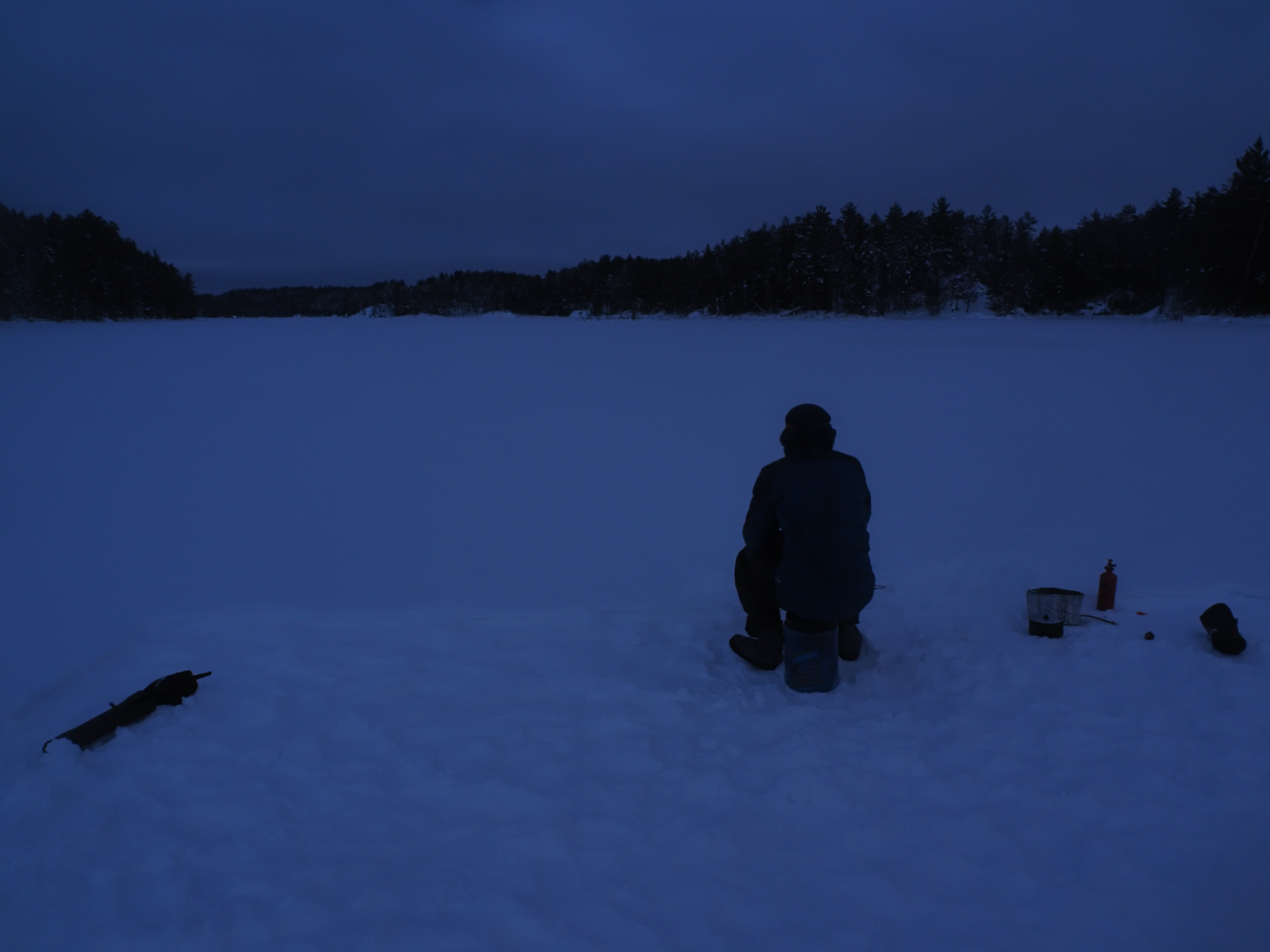 Me sitting at my campsite