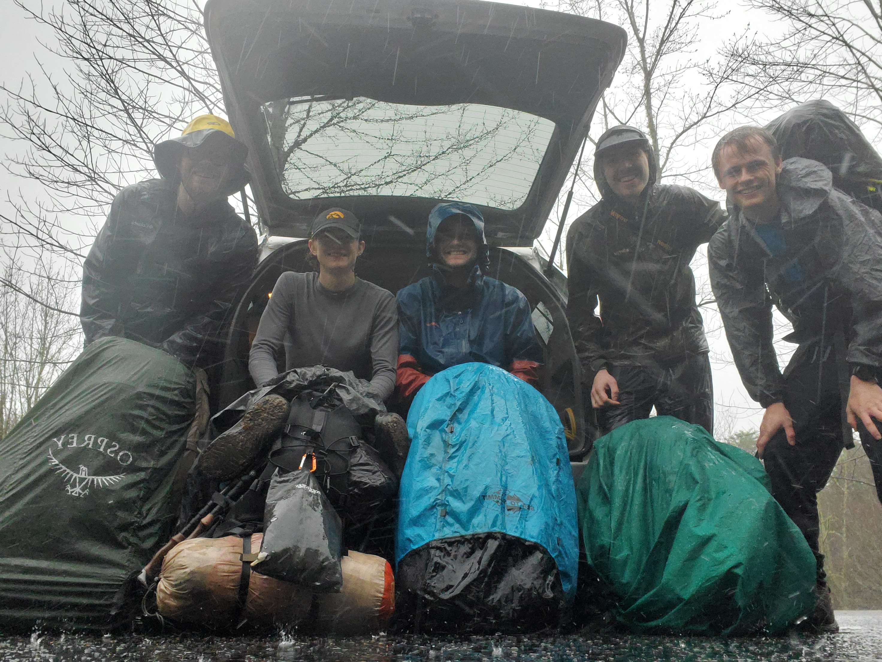 Our group at the car at the end of the hike