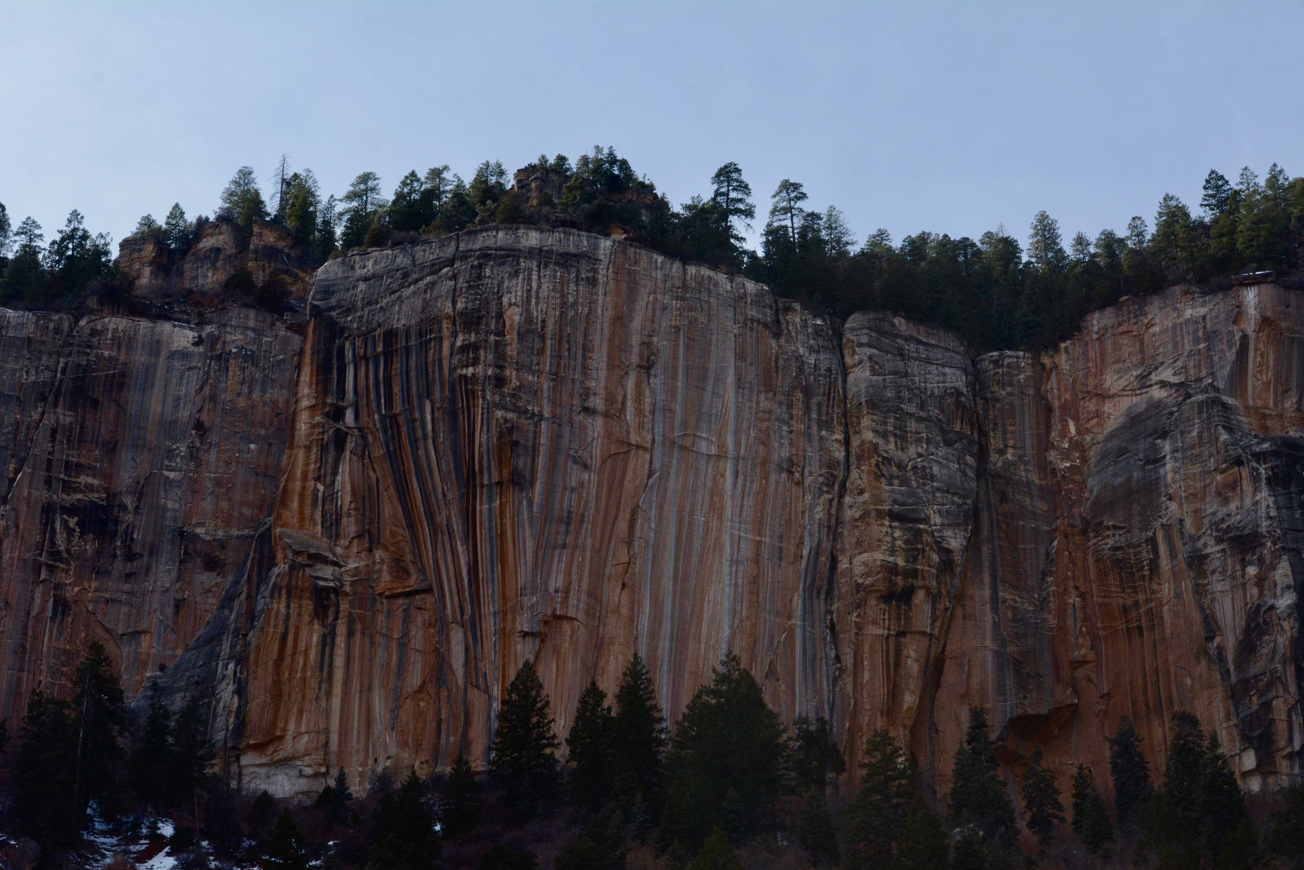 A photo of the canyon wall