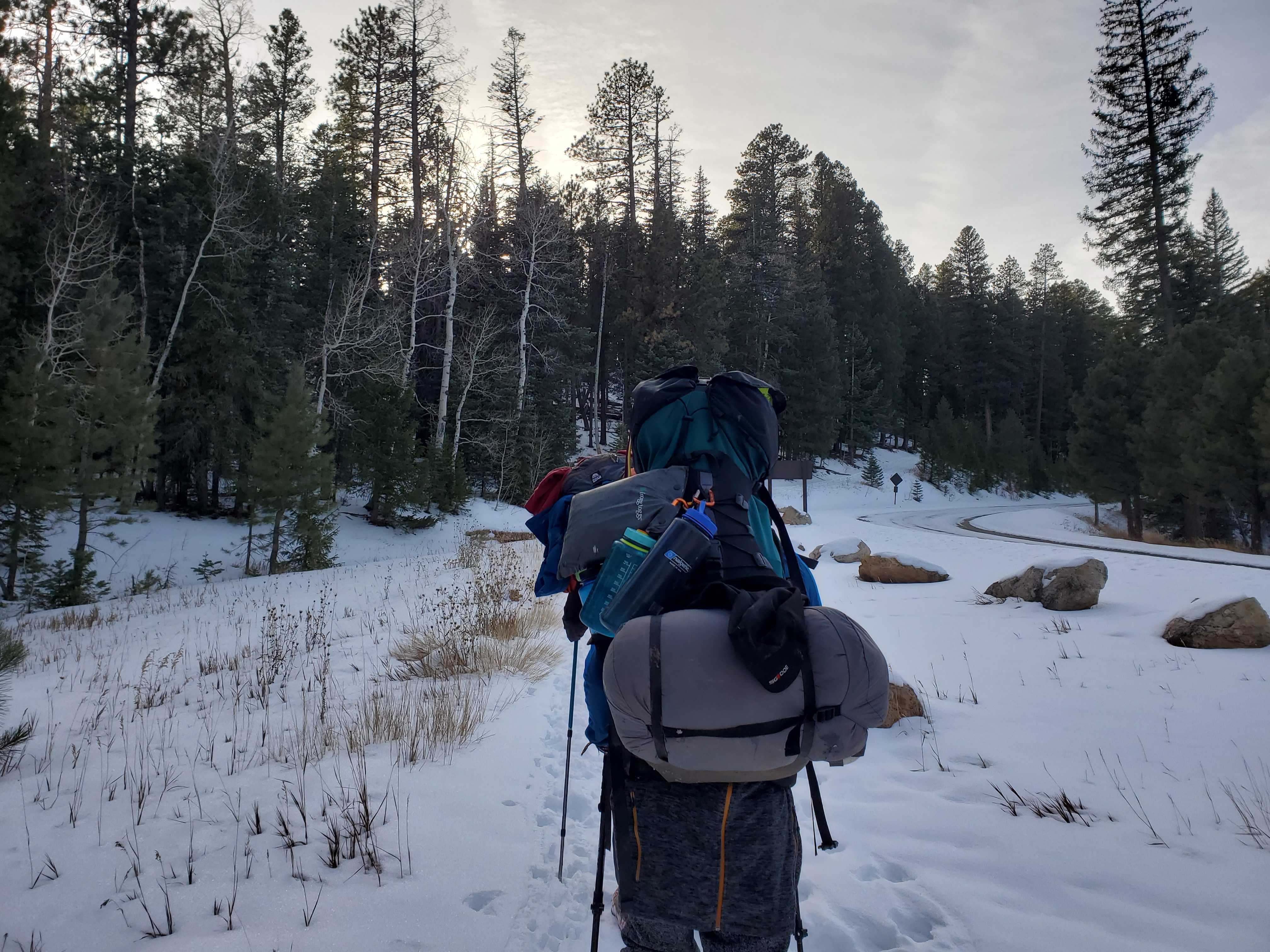 Snow on the north rim