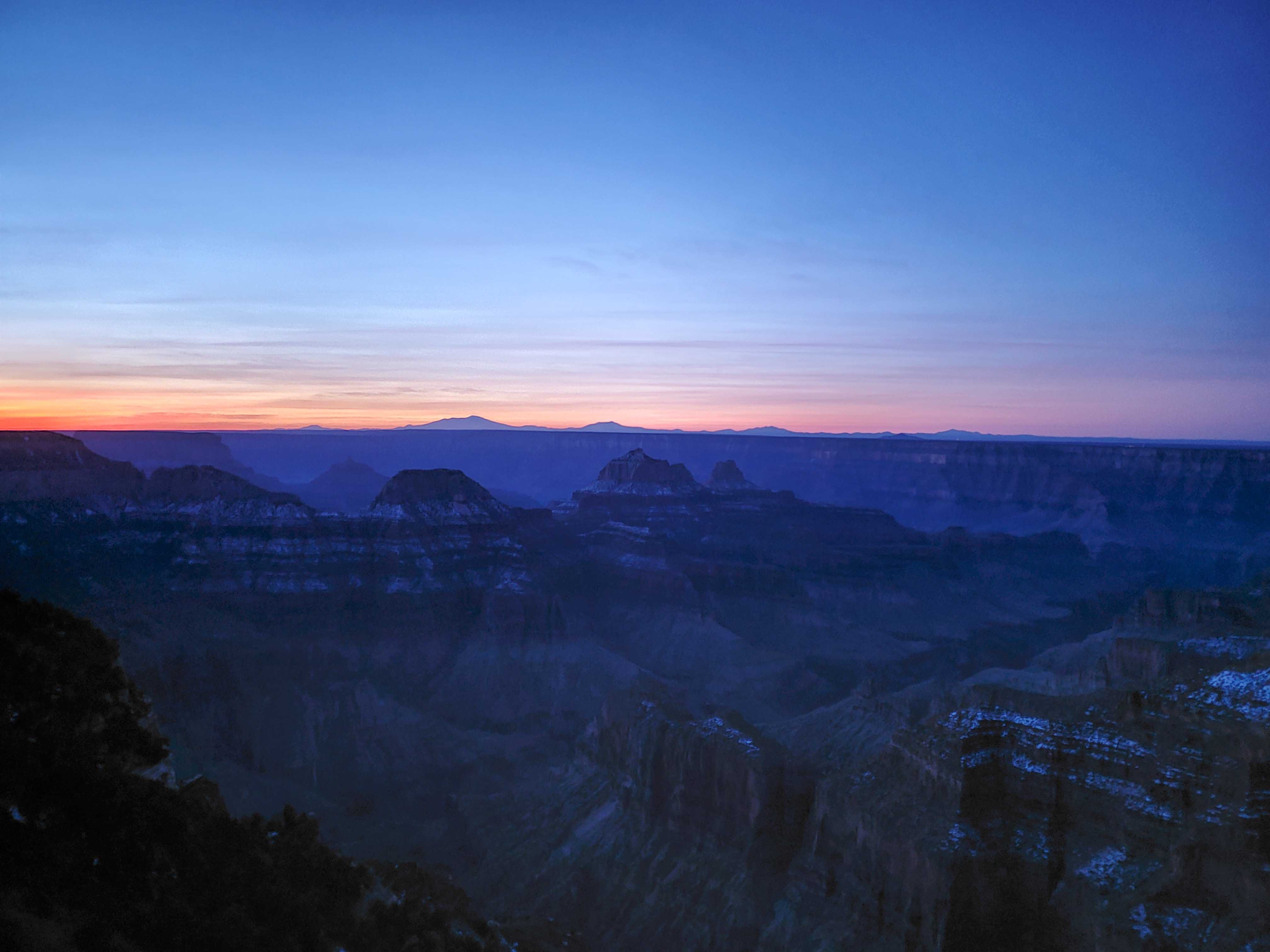 Sunset on the north rim